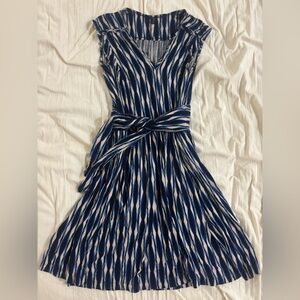 Plenty by Tracy Reese/ Anthropologie petites blue/white patterned dress